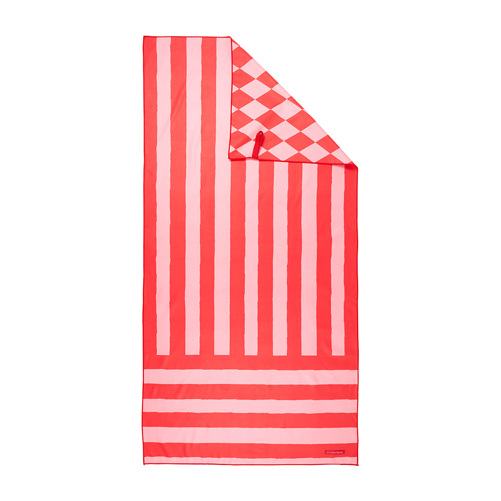 Sand Free Beach Towel - Red Stripe