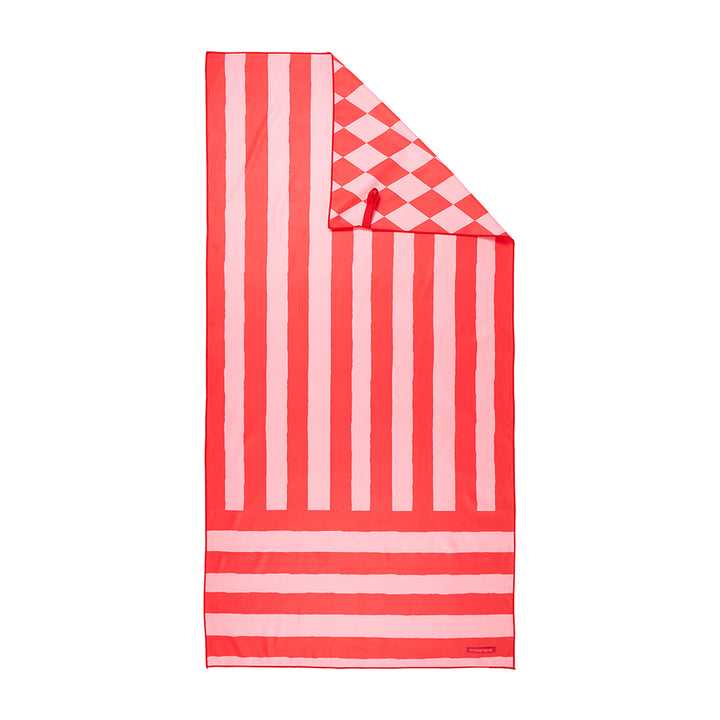 Sand Free Beach Towel - Red Stripe