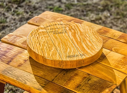 Wine Barrel Oak Round Mini Lazy Susans