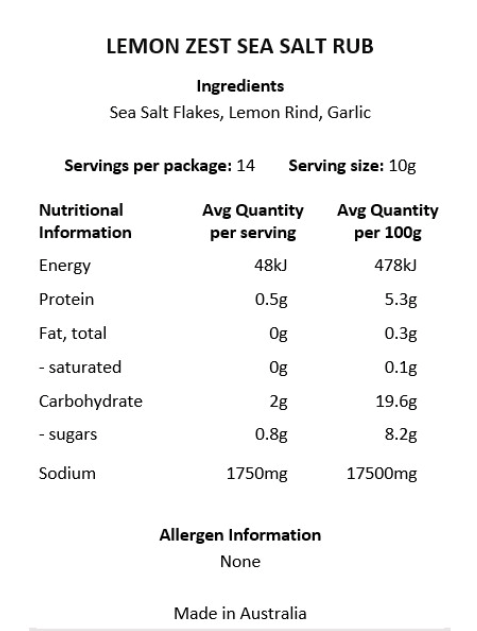 Olsson’s Sea Salt Rub Lemon Zest Canister