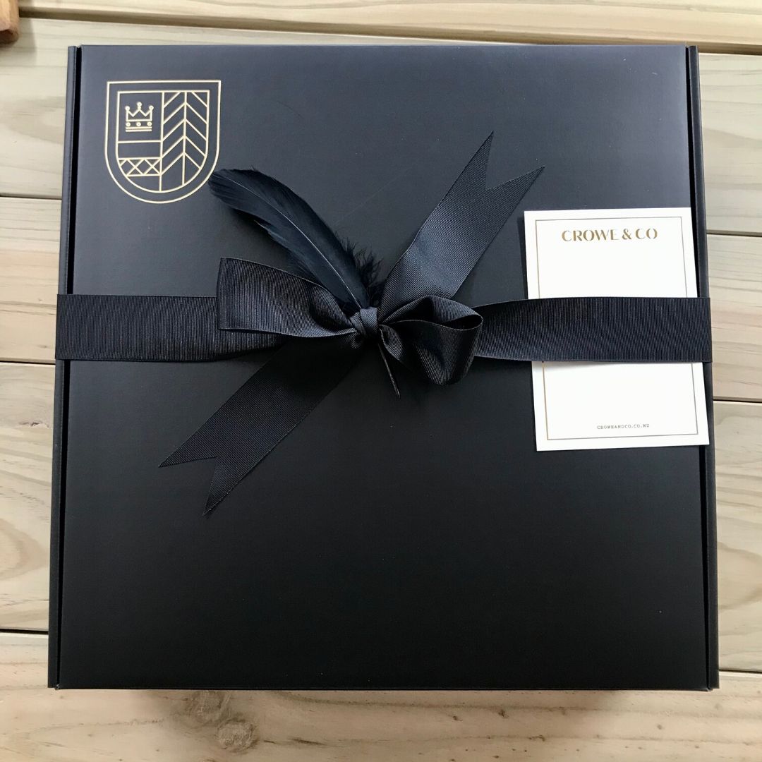 Gift Box Inc Tissue, Ribbon, Feather &amp; Card