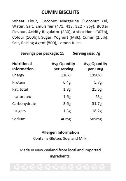 Cumin Savory Crackers