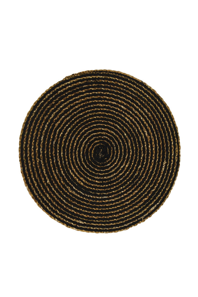 Single Placemat Round Simply Black