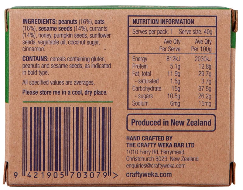 Crafty Weka Bar 40g