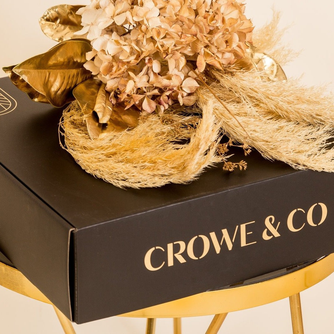 Gift Box Inc Tissue, Ribbon, Feather &amp; Card