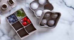 Taupe 4 x Sphere Ice Tray